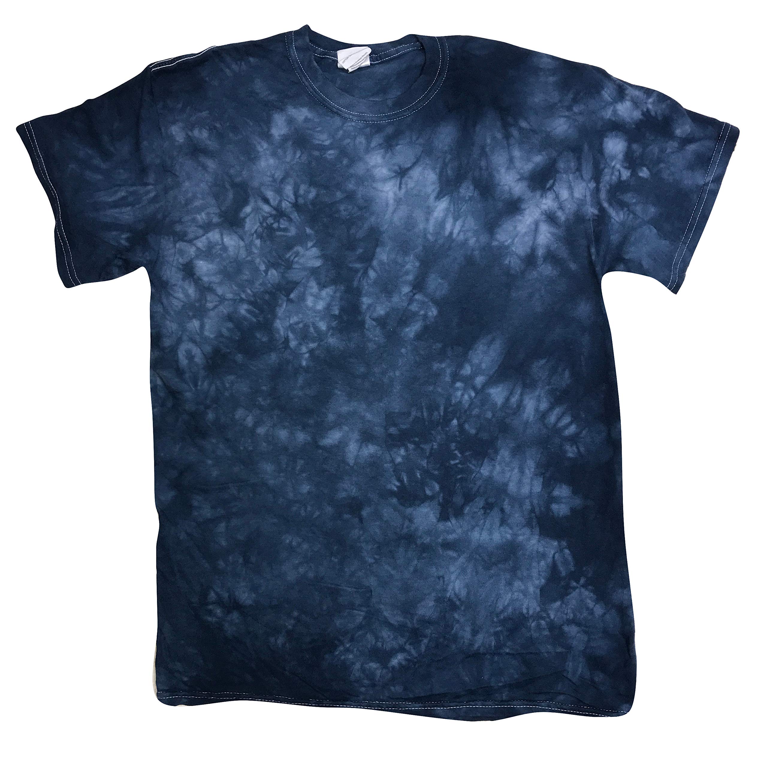 Vibrant Tie Dye Crystal Wash T-Shirt for Women & Men - Soft Cotton Hippie Style Top for Summer Festivals, Beach Vacations & Boho Fashion