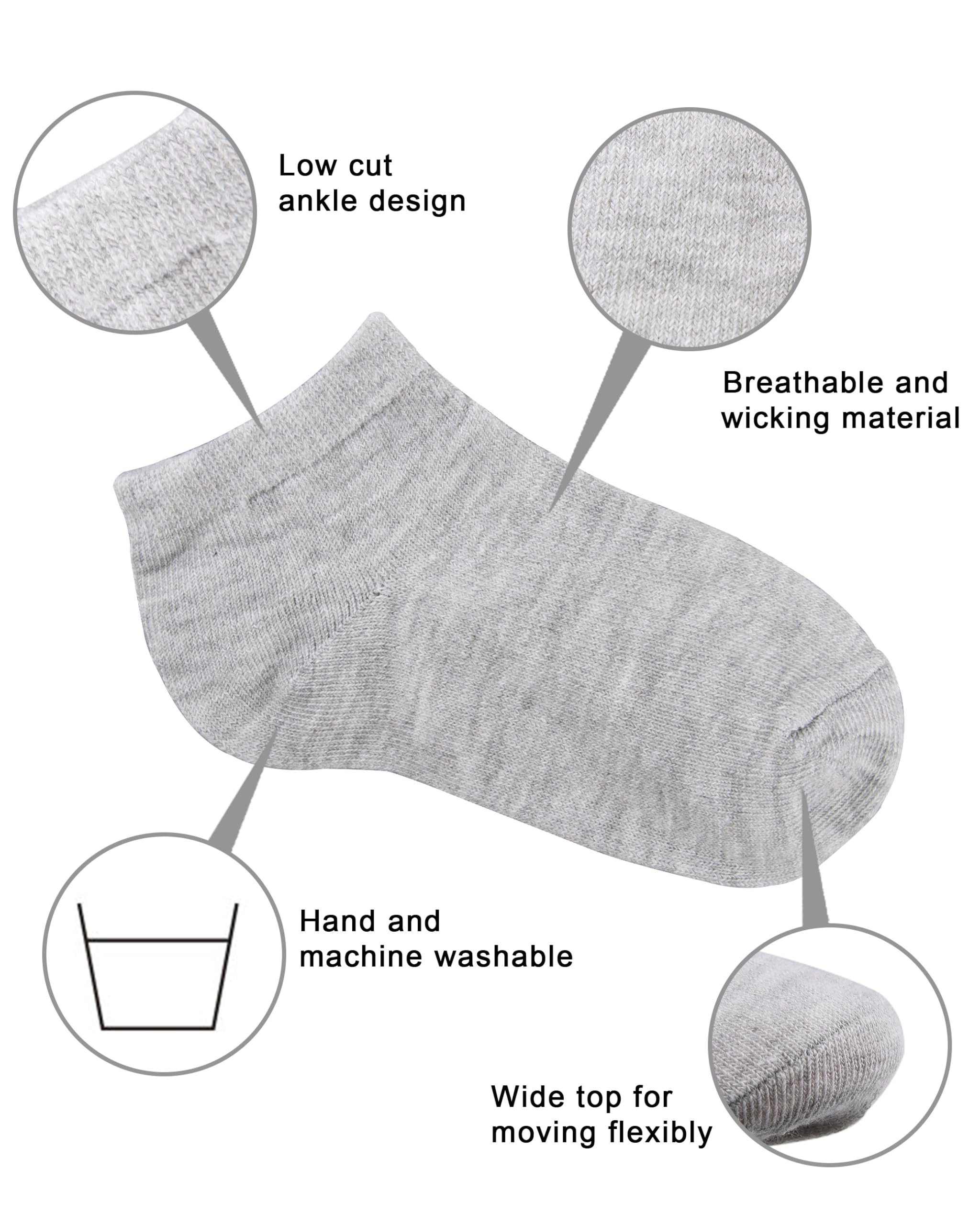 **Duufin 25 Pairs Toddler Ankle Socks - Low Cut Half Cushion Kids Socks for Boys & Girls - Soft Breathable Cotton, Non-Slip, Perfect for School, Play & Daily Wear**