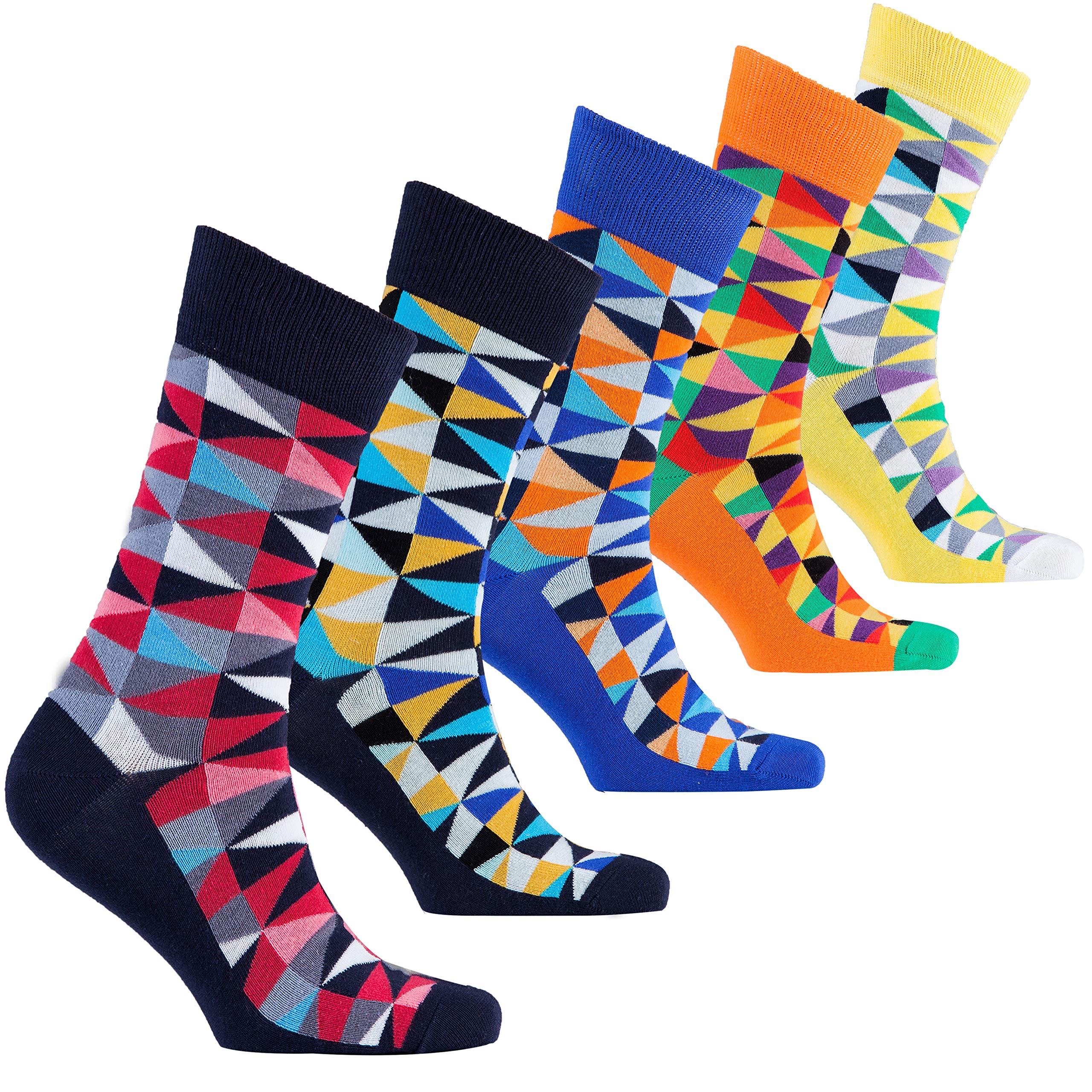 **Men's 5-Pack Luxury Colorful Cotton Novelty Dress Socks Gift Box – Perfect for Gifts, Office & Casual Wear**