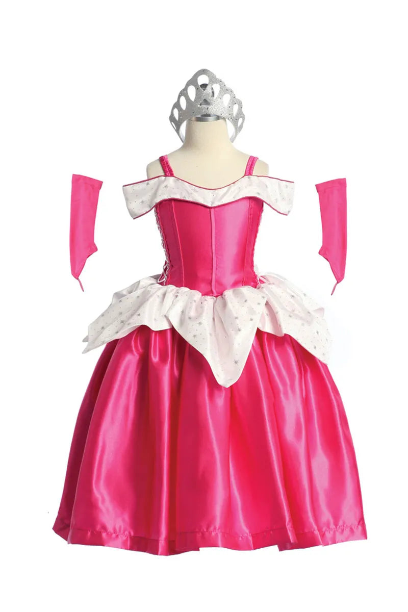 Sleeping Beauty Princess Dress for Girls - Elegant Disney-Inspired Costume for Halloween, Birthday Parties & Dress-Up Play