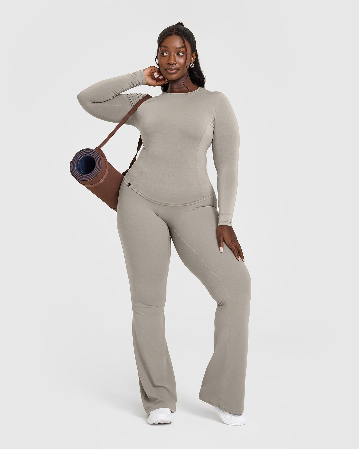 Mellow™ Soft Long Sleeve Top for Women - Cozy Warm Sand Color Winter Shirt | Perfect for Layering, Casual Outfits & Cold Weather Wear
