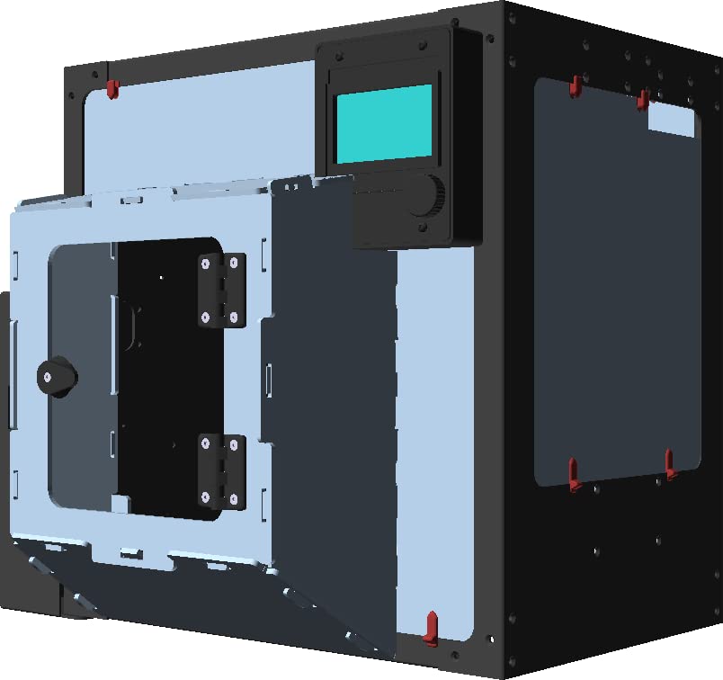 Lulzbot Mini 2 3D Printer Lexan Enclosure with LCD Display & Top Plate - Dust Protection & Noise Reduction for Home & Office 3D Printing