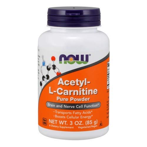 NOW Supplements Acetyl-L-Carnitine 3 oz Pure Powder (Pack of 8) - Supports Energy, Brain Function & Weight Management - Perfect for Athletes, Fitness Enthusiasts & Cognitive Health