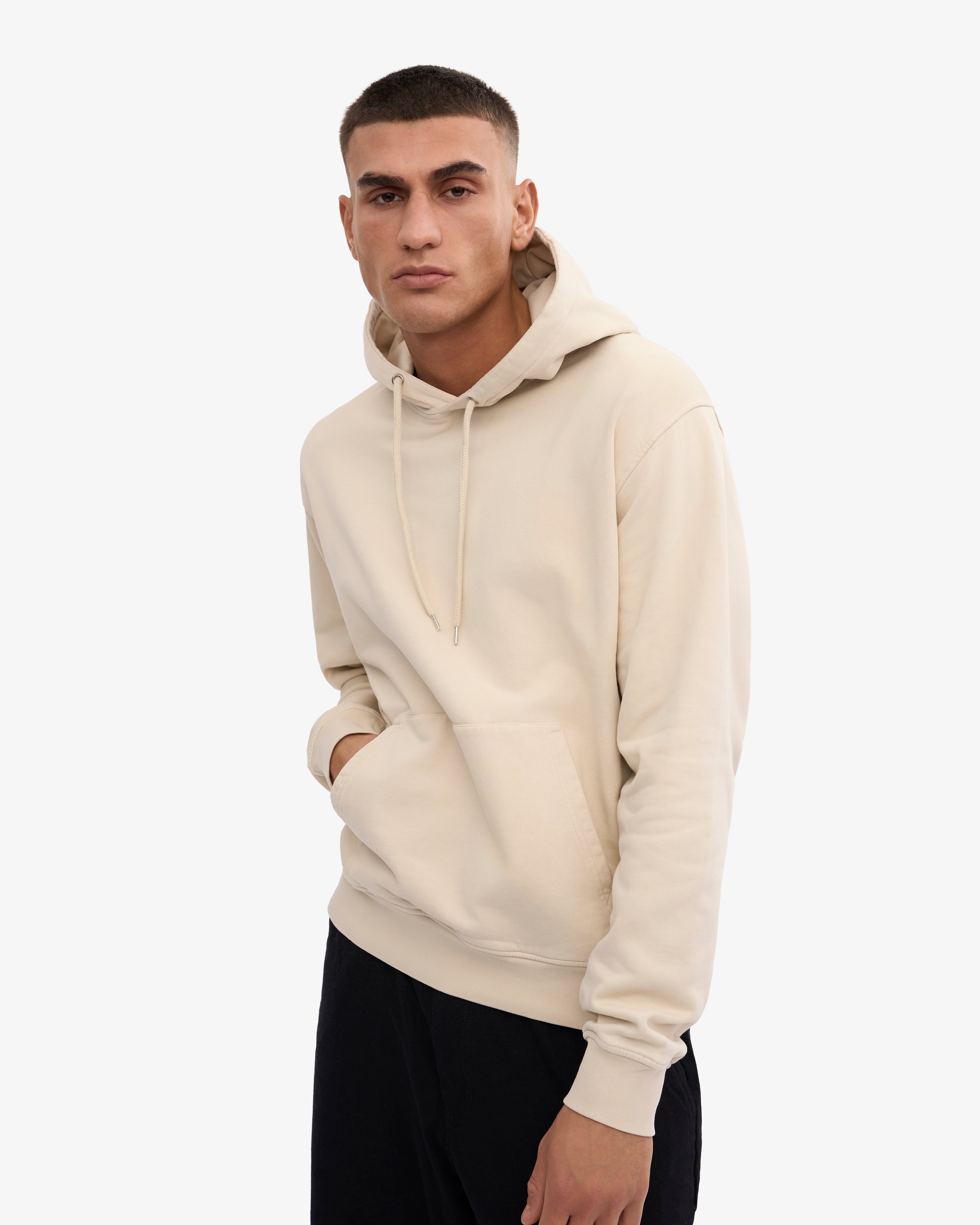 Classic Organic Cotton Hooded Sweatshirt - Ivory White | Soft & Comfortable Pullover for Men & Women | Perfect for Casual Wear, Loungewear & Outdoor Activities