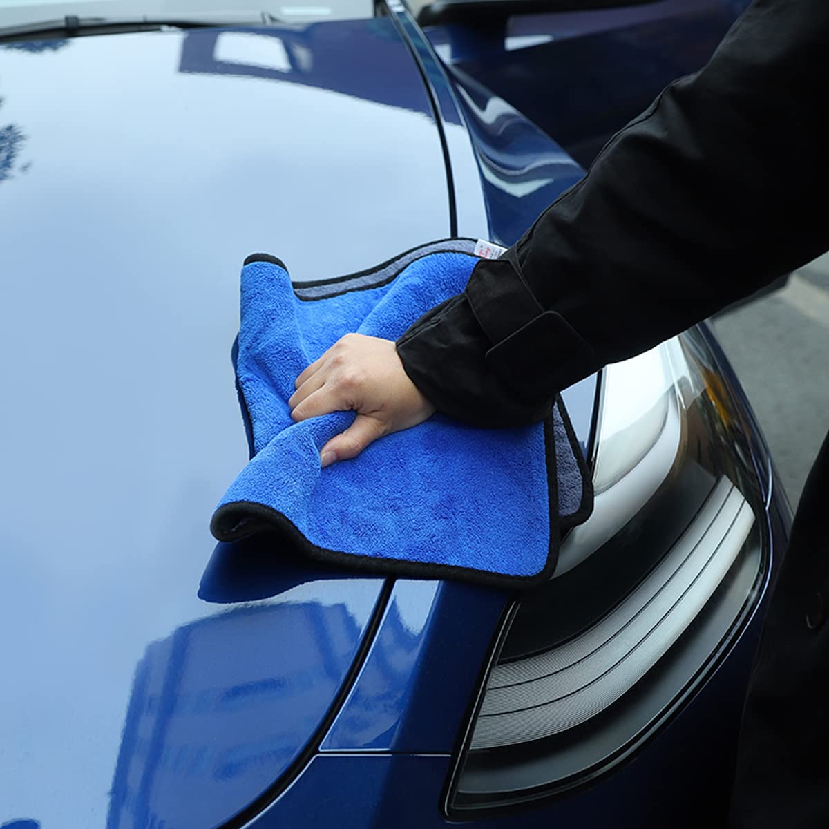 TPARTS Ultra Soft Thick Car Wash Towel - Premium Absorbent Microfiber Cleaning Cloth for Cars, Scratch & Lint Free - Perfect for Auto Detailing, Waxing & Polishing