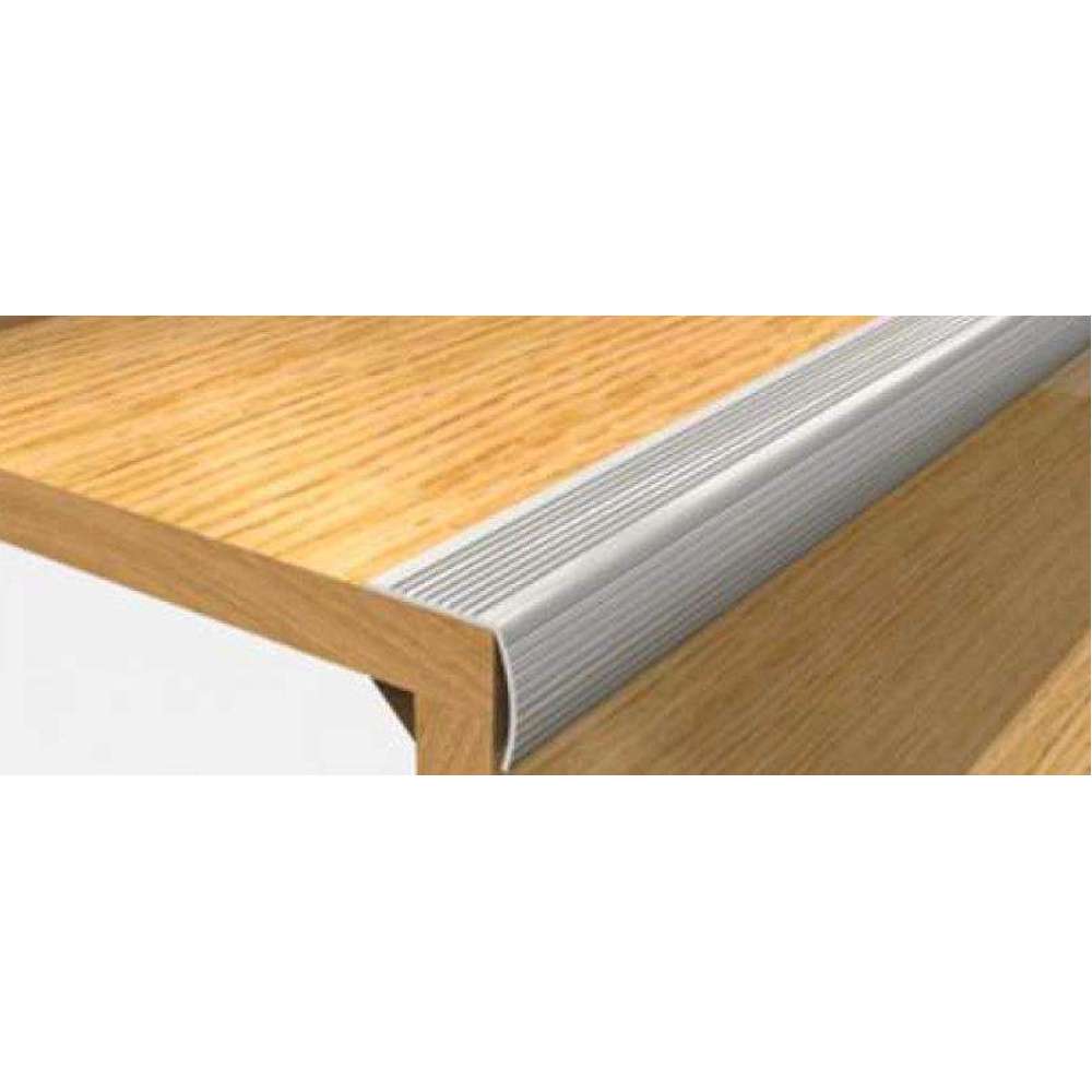 Aluminum Serrated Stair Nose 4m - Non-Slip Stair Edge Trim for Wooden & Concrete Steps - Perfect for Indoor/Outdoor Stair Safety & Home Improvement Projects