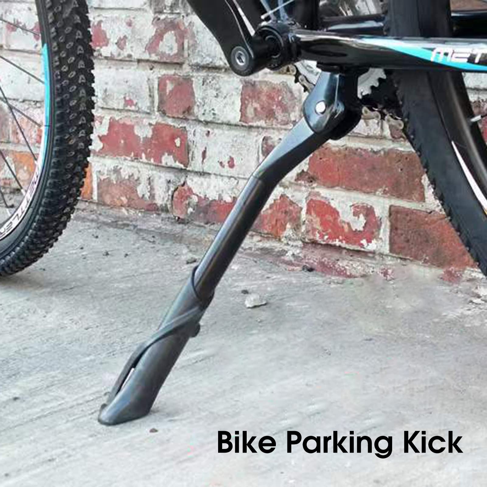 Saterkali Universal Adjustable Bike Kickstand for 20-26 Inch Bikes - MTB/Road Bicycle/Adult/Sports Bike Parking Stand - Heavy Duty Bicycle Leg Rack for Mountain Biking, Commuting & Outdoor Adventures