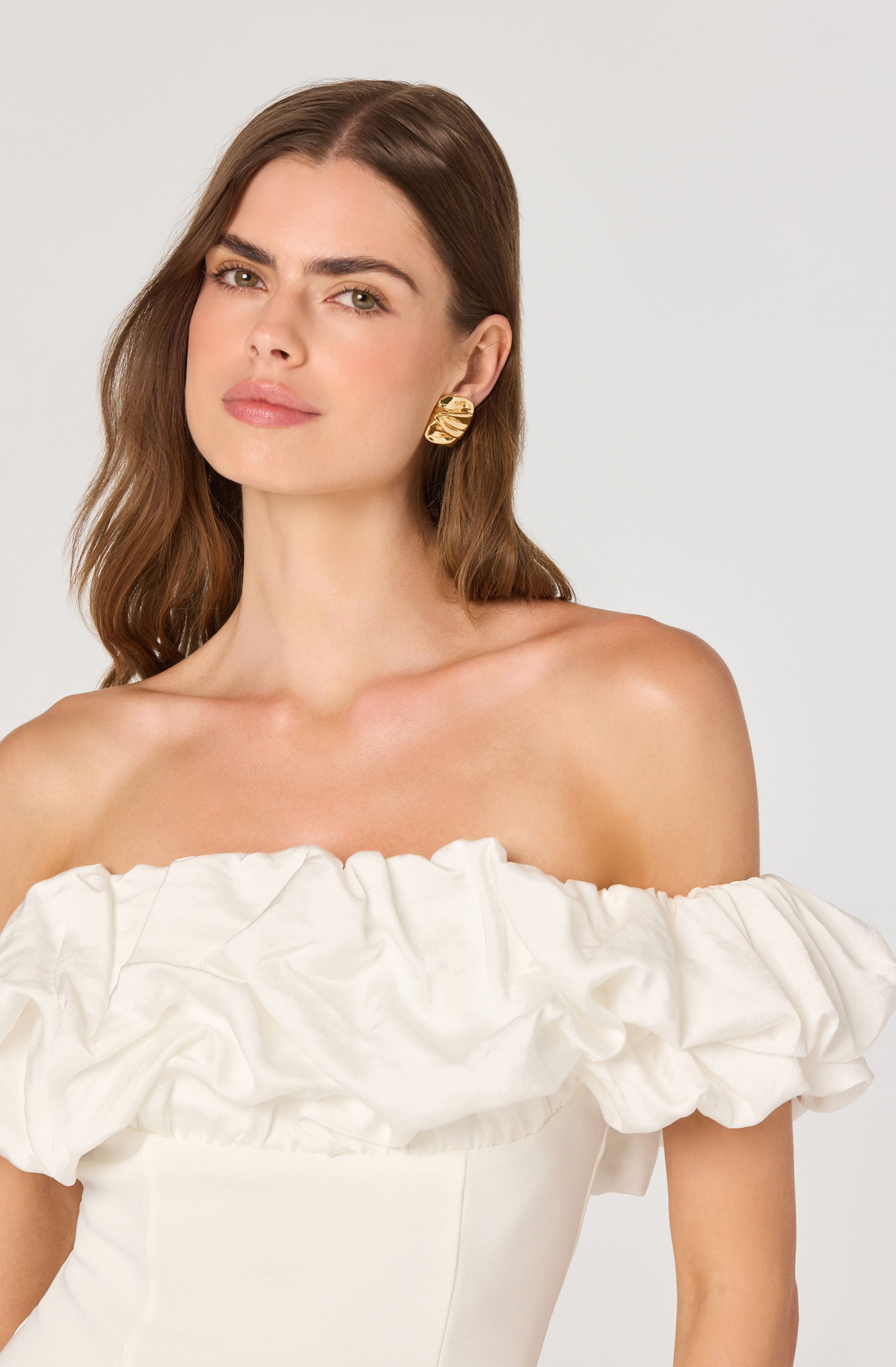 Elegant Ruffle Strapless Off Shoulder Dress for Women - Summer Party, Wedding Guest, Cocktail Night Out