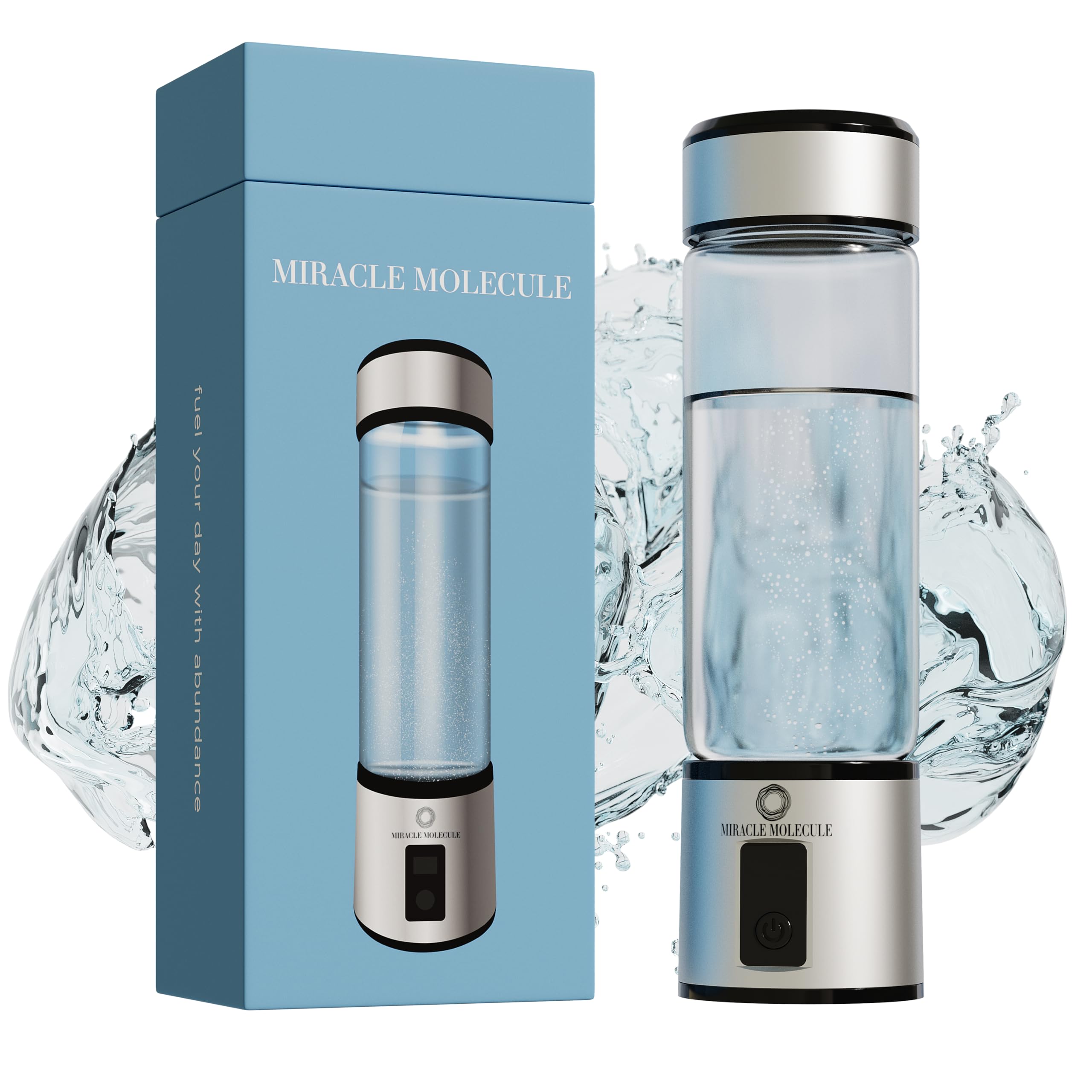 Premium Hydrogen Water Bottle Generator with 5 PPM & SPE 2024 Technology - Pure Hydrogen Infused Water Maker for Hydration, Detox & Wellness - Perfect for Home, Gym, Travel & Office Use