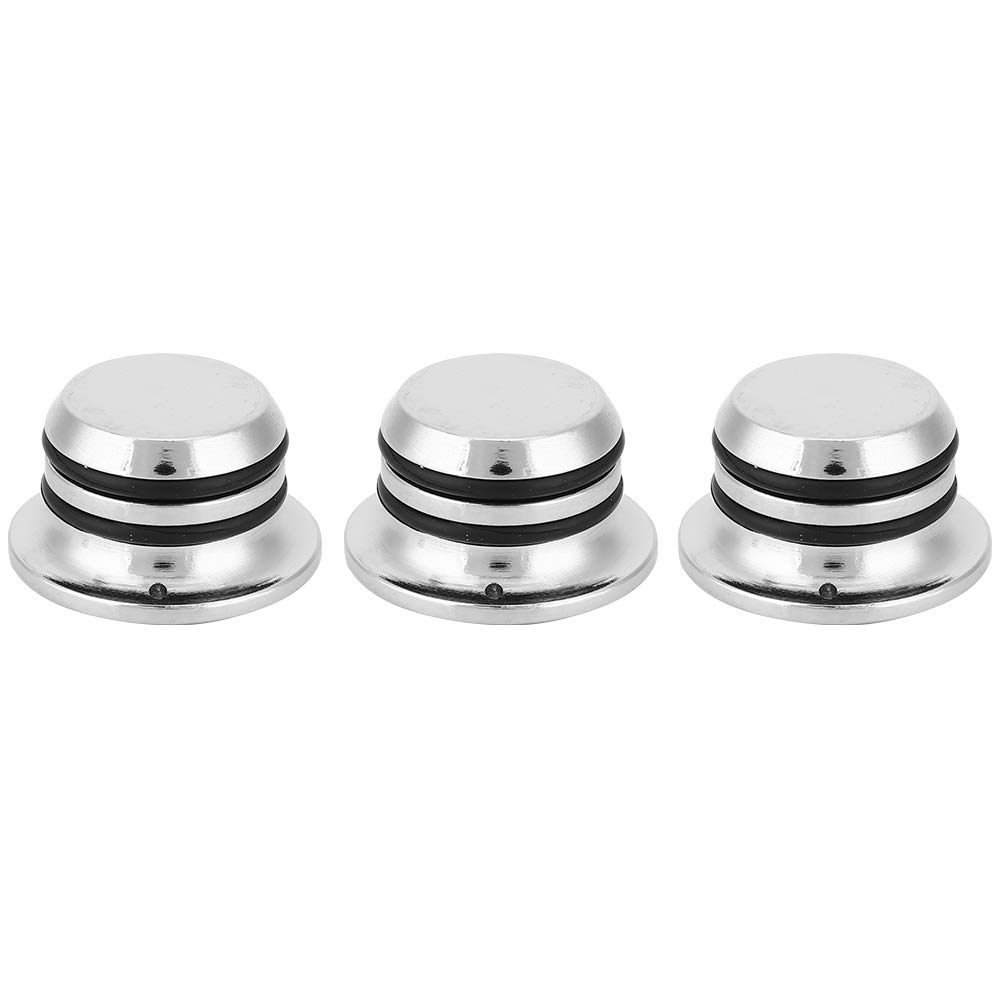 Dilwe 3-Pack Electric Guitar Volume Control Knobs - Chrome Zinc Alloy Speed Knobs for Electric Guitar Accessories | Perfect for Stage Performances & Home Studio Recording