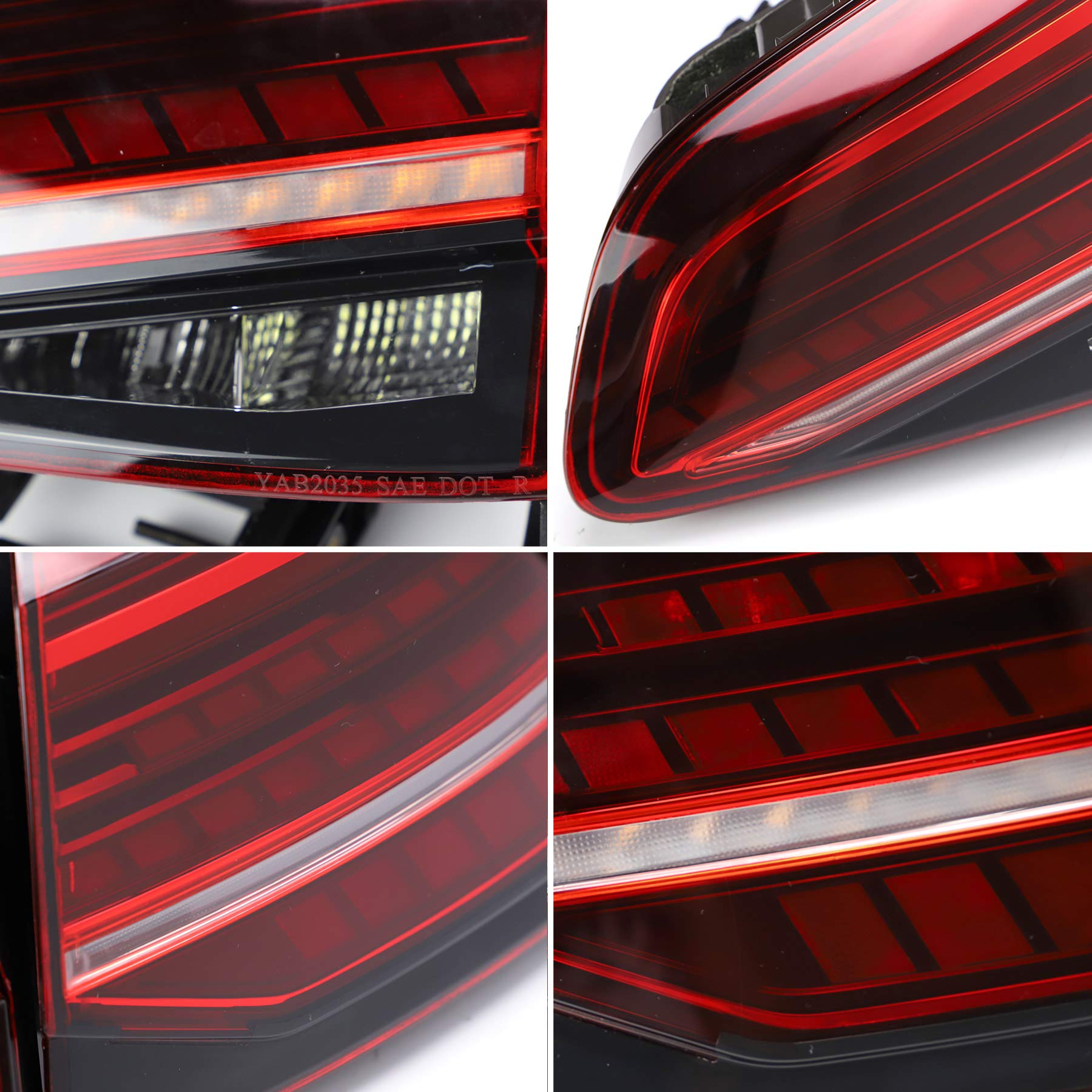VLAND LED Tail Lights Assembly for VW Golf 7 MK7 & 7.5 (2014-2020) - Sequential Turn Signal Rear Lamps Compatible with TDI & TSI Models (Excluding GTI/R) | Upgrade Your Golf's Style & Safety for Night Driving & Car Shows