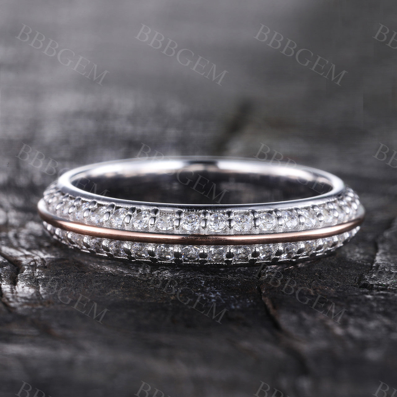 Moissanite Wedding Band - Full Eternity Ring for Women, Stackable Bridal Ring Set, Durable 925 Sterling Silver, Perfect for Engagement, Anniversary & Everyday Wear