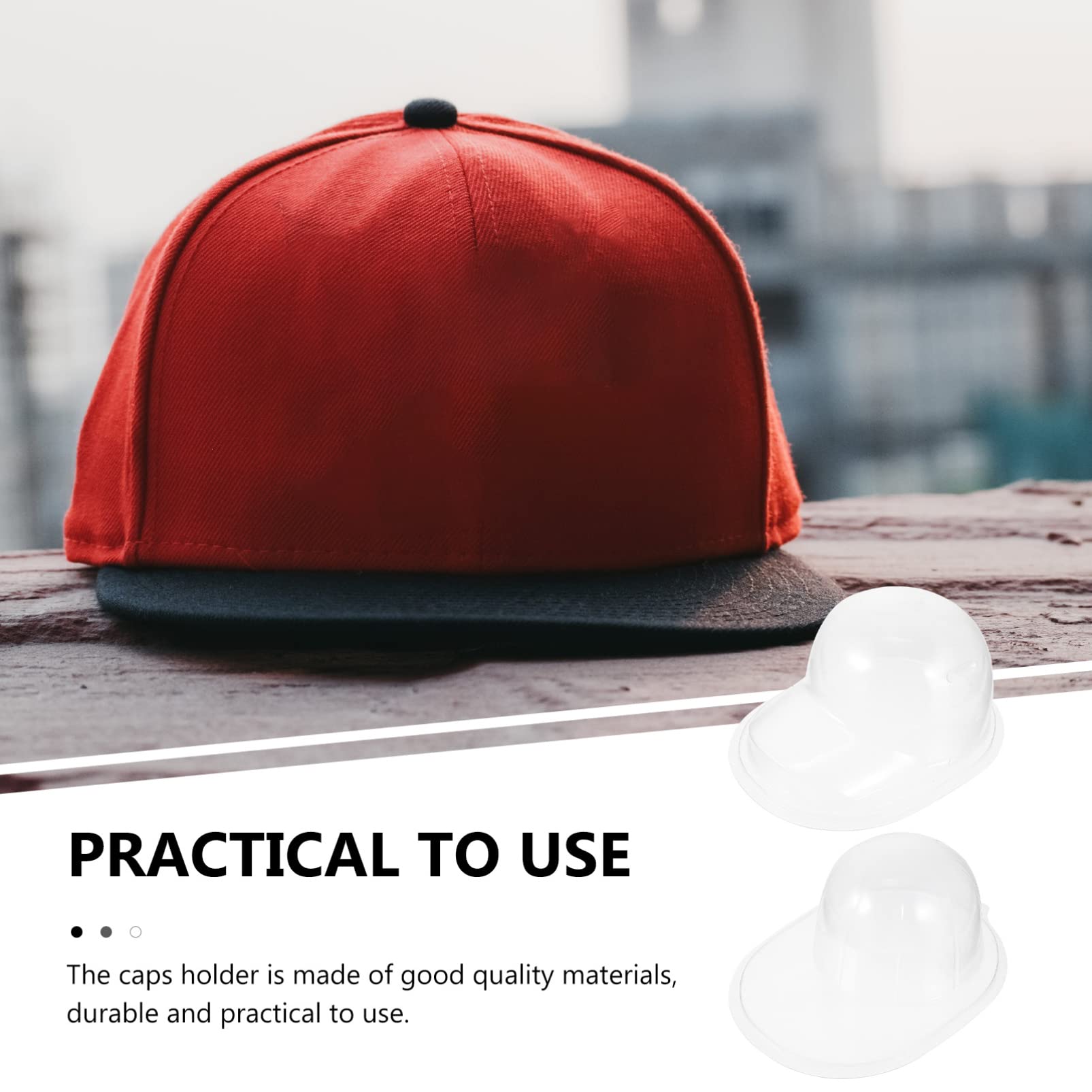 Zerodeko 2-Pack Inflatable Hat Stand for Baseball Caps - Portable Clear Hat Shaper & Wig Display Holder - Perfect for Closet Organization, Retail Stores, and Travel Accessories