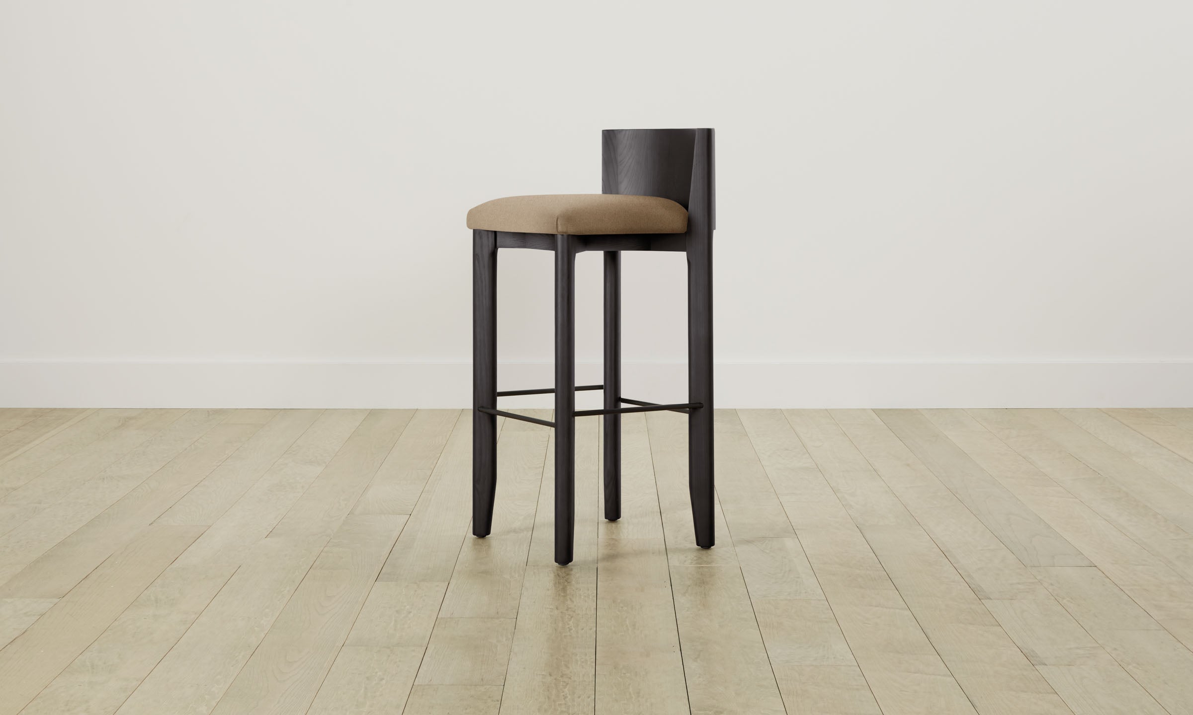 Premium Italian Brushed Wool Fox Bar Stool - The Delancey Counter Stool for Kitchen Island, Breakfast Nook & Home Bar - Modern & Comfortable Seating