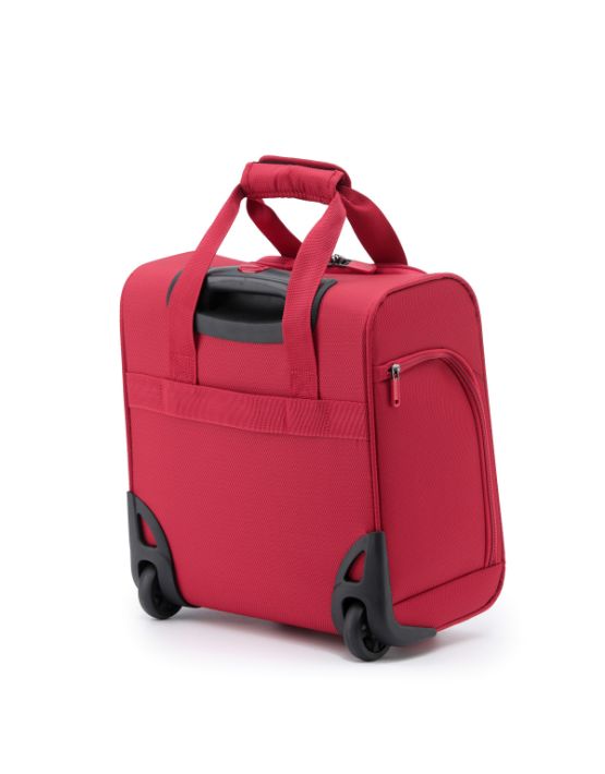 Tosca AIR5055 Underseat Trolley Carry-On Luggage - Compact Red Cabin Suitcase for Air Travel | Perfect for Business Trips & Weekend Getaways