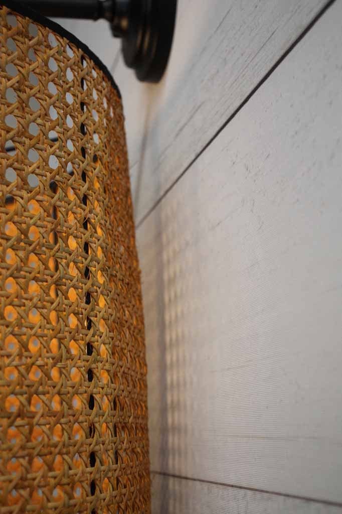Stylish Moselle Rattan Wall Light - Modern Boho Home Decor for Living Room, Bedroom & Patio - Energy Efficient Indoor/Outdoor Lighting
