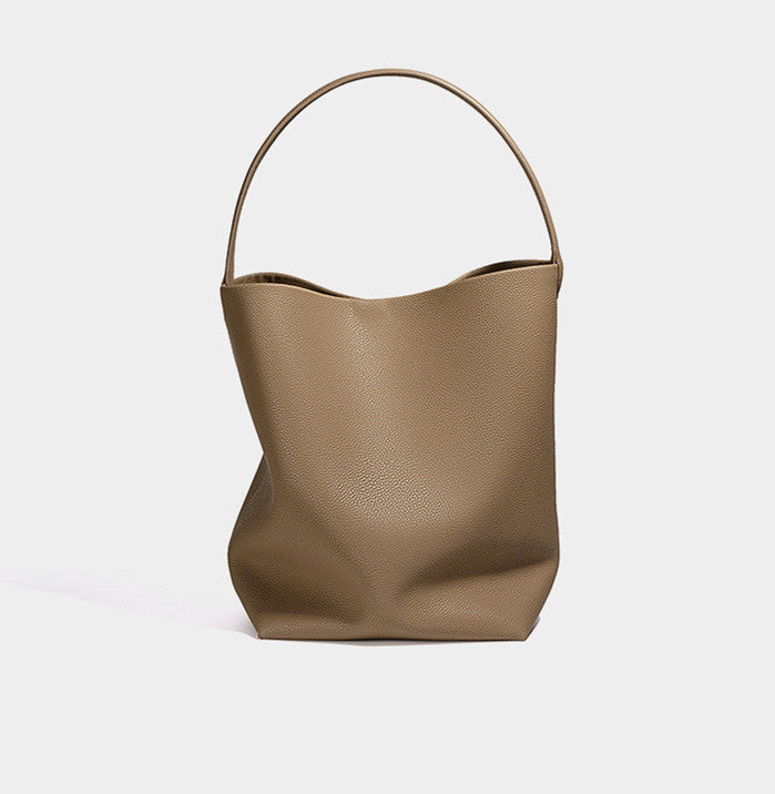 Stylish Leather Bucket Tote Bag for Women - Fashionable Handbag with Adjustable Strap - Perfect for Work, Travel & Everyday Use