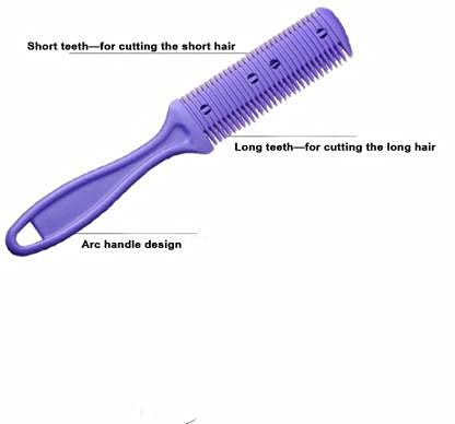 Elecsera Dual-Sided Hair Cutting Comb with Stainless Steel Blades - Professional Hair Scissors & Razor for Long & Short Hair - Perfect for Home Haircuts, Salon Styling, and DIY Grooming