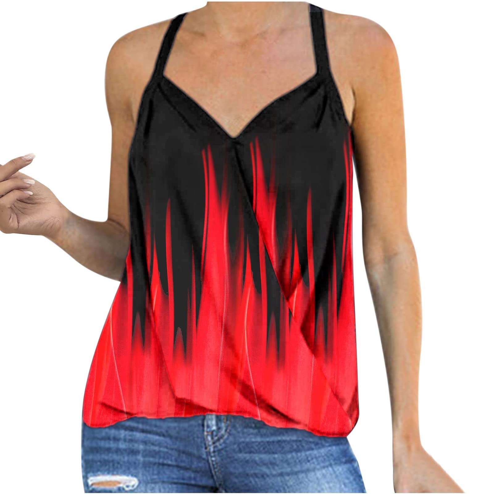 Sexy Summer Tops for Women - Fashion Printed V-Neck Sleeveless Blouse & Vest | Casual Beach Wear, Party Outfit, Date Night Top