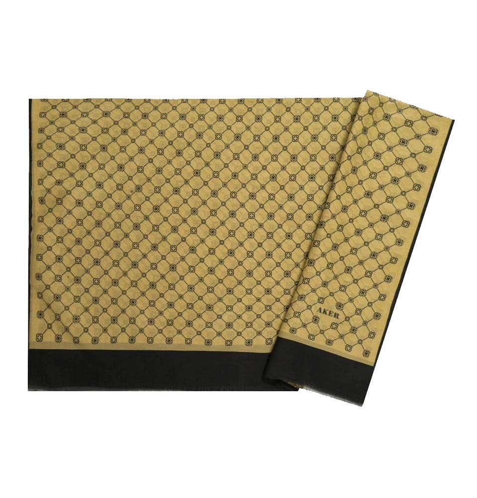 Aker Silk Cotton Patterned Shawl #7857 416 - Elegant Womens Scarf for Fall & Winter, Perfect for Office, Party & Travel Accessories