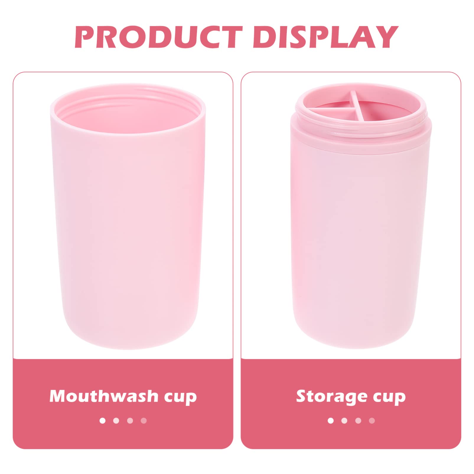 Healeved 2-Pack Toothbrush Organizer Case - Travel Toothbrush Holder with Wash Cup & Razor Storage | Plastic Stand for Bathroom Countertop | Portable Toothbrush Container for Suitcase & Camping (Nordic PP Design)
