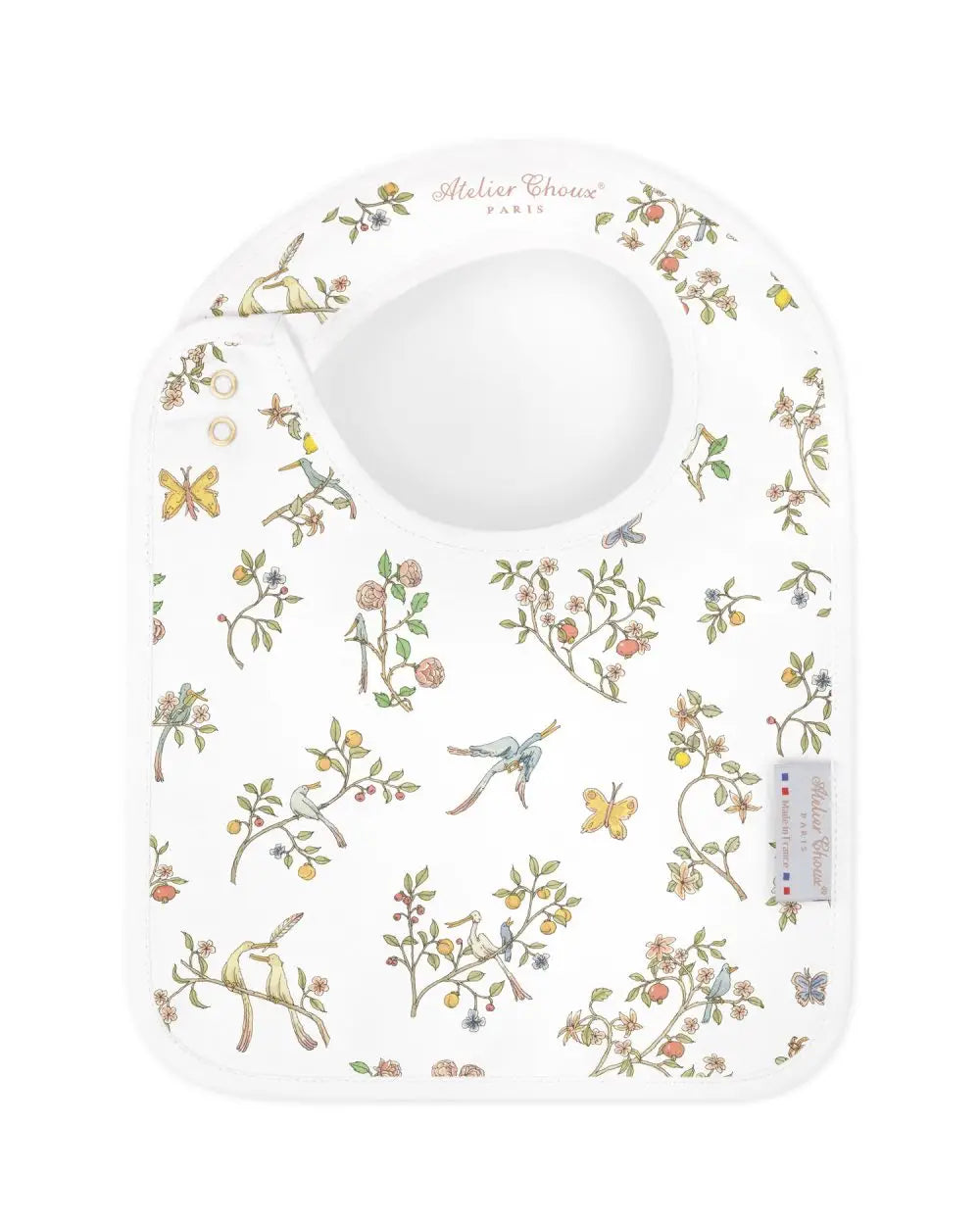 Luxury Atelier Choux Blue Satin Baby Bib - Soft, Elegant & Absorbent for Infants & Toddlers - Perfect for Feeding, Drooling & Special Occasions