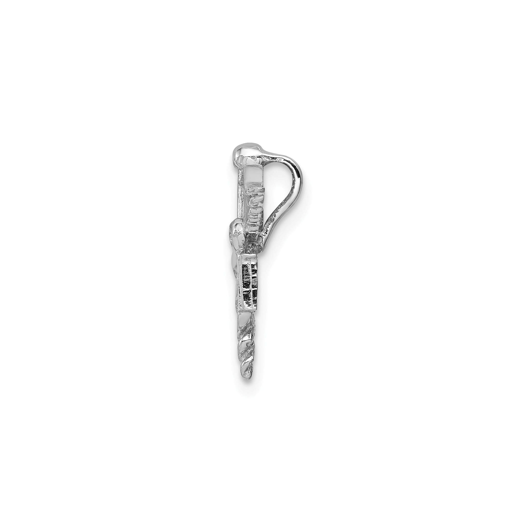 14K White Gold Polished RN Medical Chain Slide - Elegant Nursing Jewelry for Healthcare Professionals & Graduates