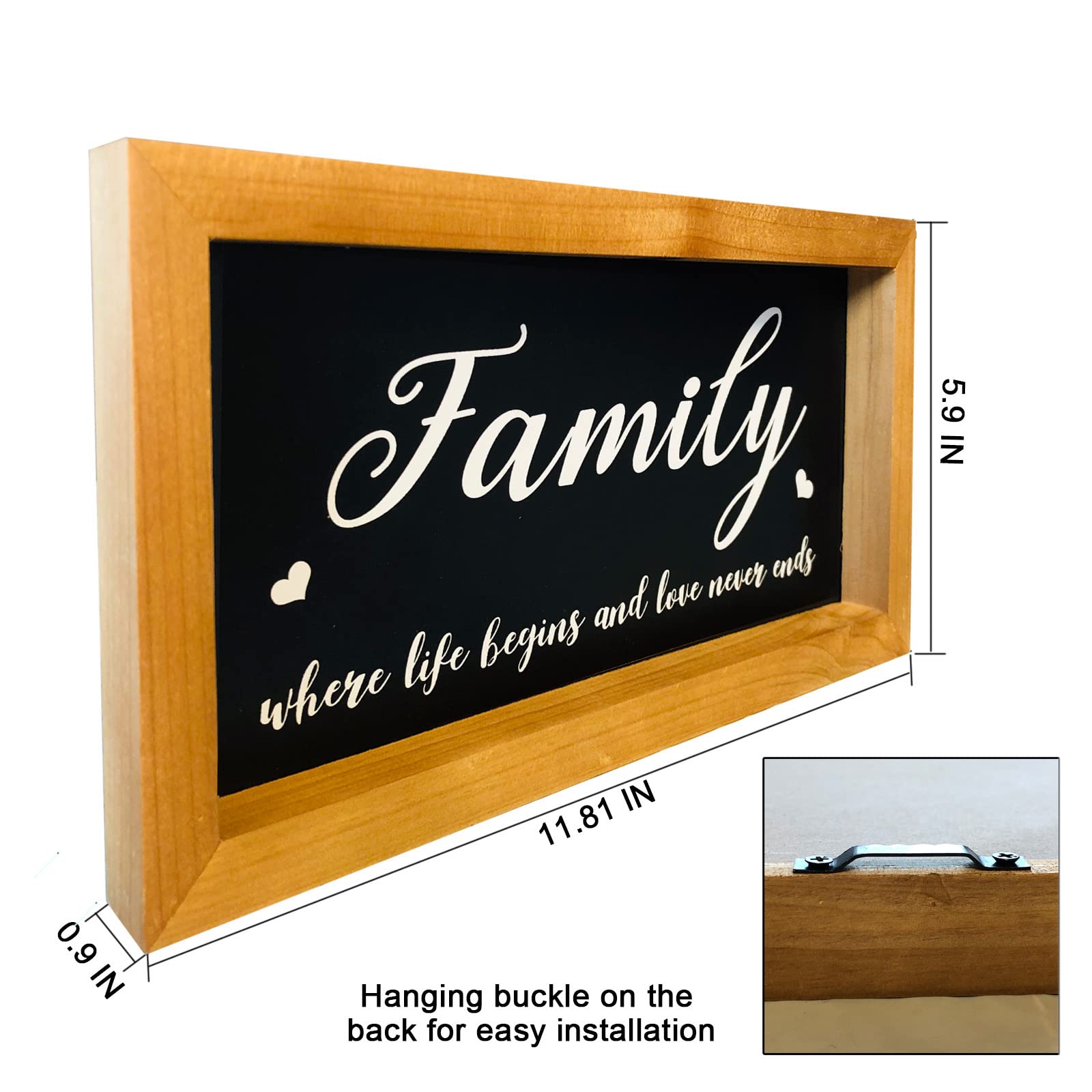 Bless This Home Decor - 2-Piece Farmhouse Wall Signs for Living Room, Bedroom & Kitchen (12x5.9in, Black) - Rustic Home Decorations