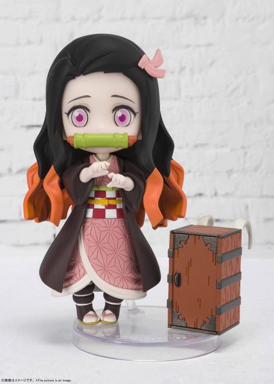 Bandai Figuarts Mini Demon Slayer Kamado Nezuko Action Figure #017 - Anime Collectible for Fans, Display & Cosplay Scenes