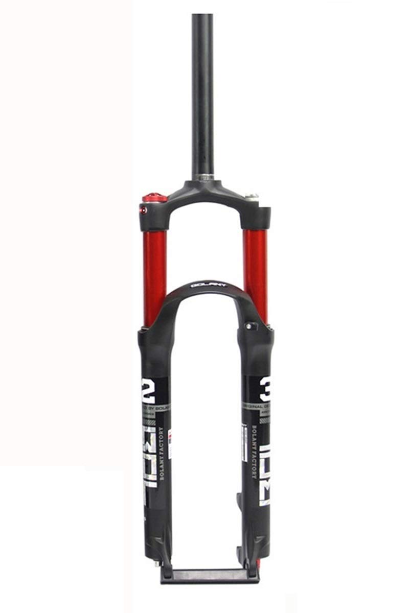 SLRMKK 26/27.5/29 Inch MTB Air Suspension Fork - Magnesium Alloy Double Air Chamber, Manual Lockout, 1-1/8