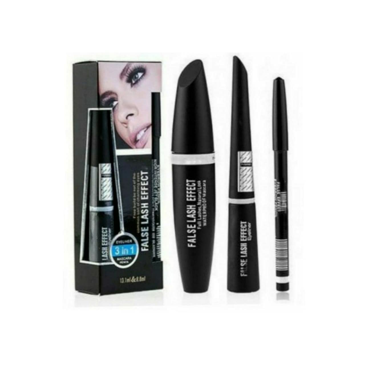 Mouj Best Combo for Beautiful Eyes | Nude Edition Eyeshadow Makeup Kit + Eyeliner & Mascara & Eyebrow Pencil (3-in-1) 4-Piece Set – Perfect for Everyday Makeup, Date Night & Professional Looks
