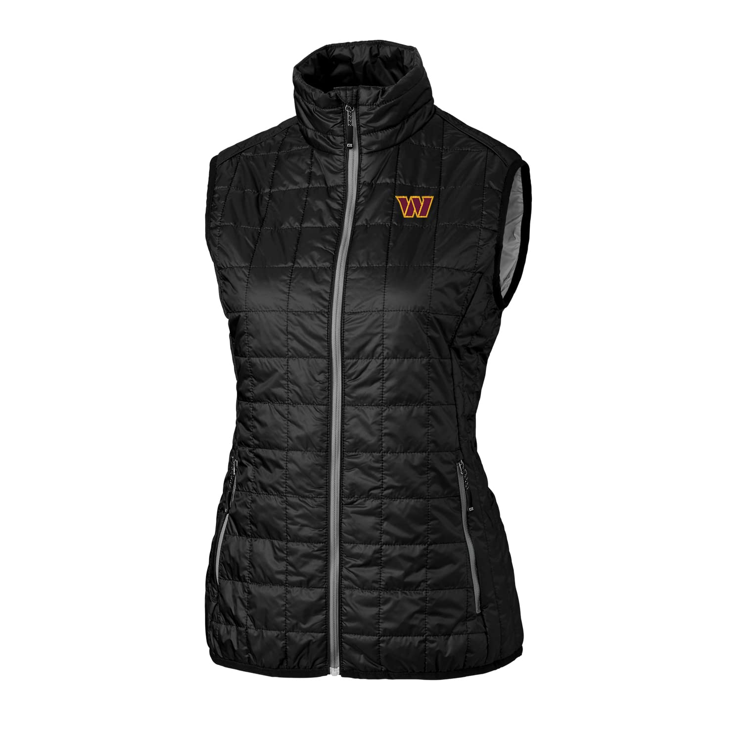 Cutter & Buck Women's NFL Rainier Primaloft Eco Full-Zip Puffer Vest - Lightweight Insulated Jacket for Outdoor Sports & Cold Weather