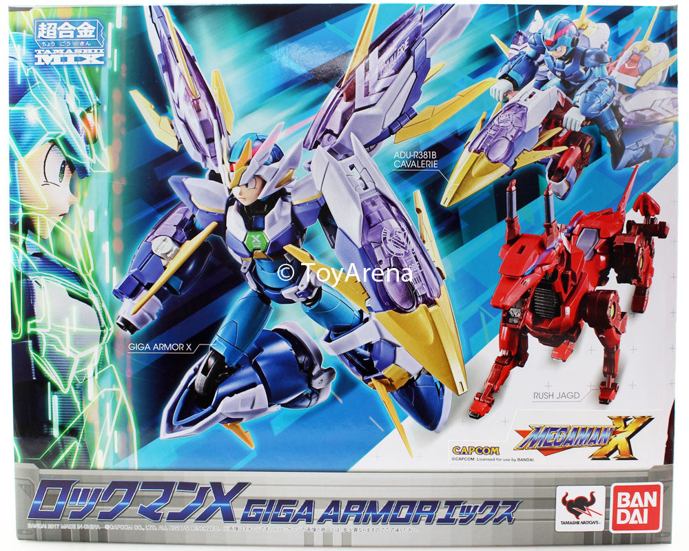 Bandai Chogokin Mega Man X Giga Armor X Ver. Kanetake Ebikawa Diecast Action Figure - Collectible Robot Model for Anime Fans & Display