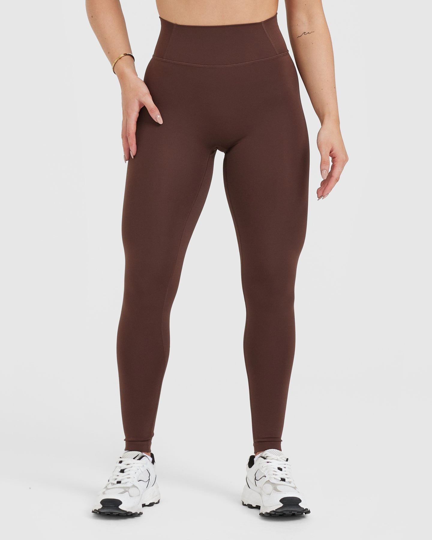 Timeless High Waisted Leggings for Women - Comfortable & Stretchy Yoga Pants in Espresso Brown | Perfect for Yoga, Workouts & Everyday Wear