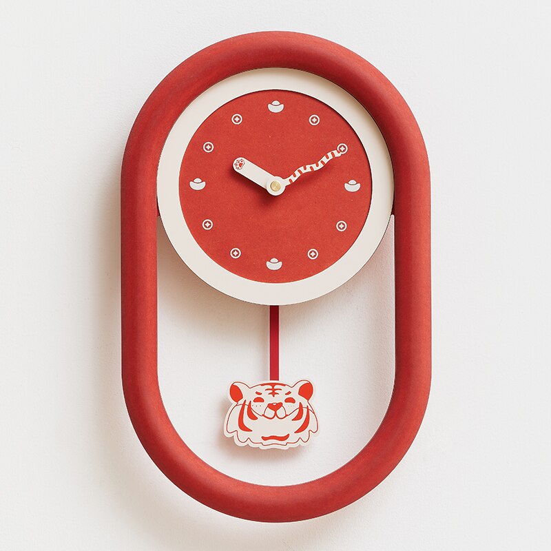 Tiger New Year Wall Clock - Modern Quartz Clock for Home & Office Decor - Perfect for Living Room, Bedroom, and Kitchen Wall Art