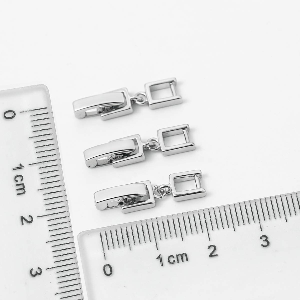 3pcs Gold/Rose Gold/White Gold Plated Fold Over Clasp Set - Jewelry Extender for Bracelets & Necklaces - Perfect for DIY Jewelry Making & Gift Giving