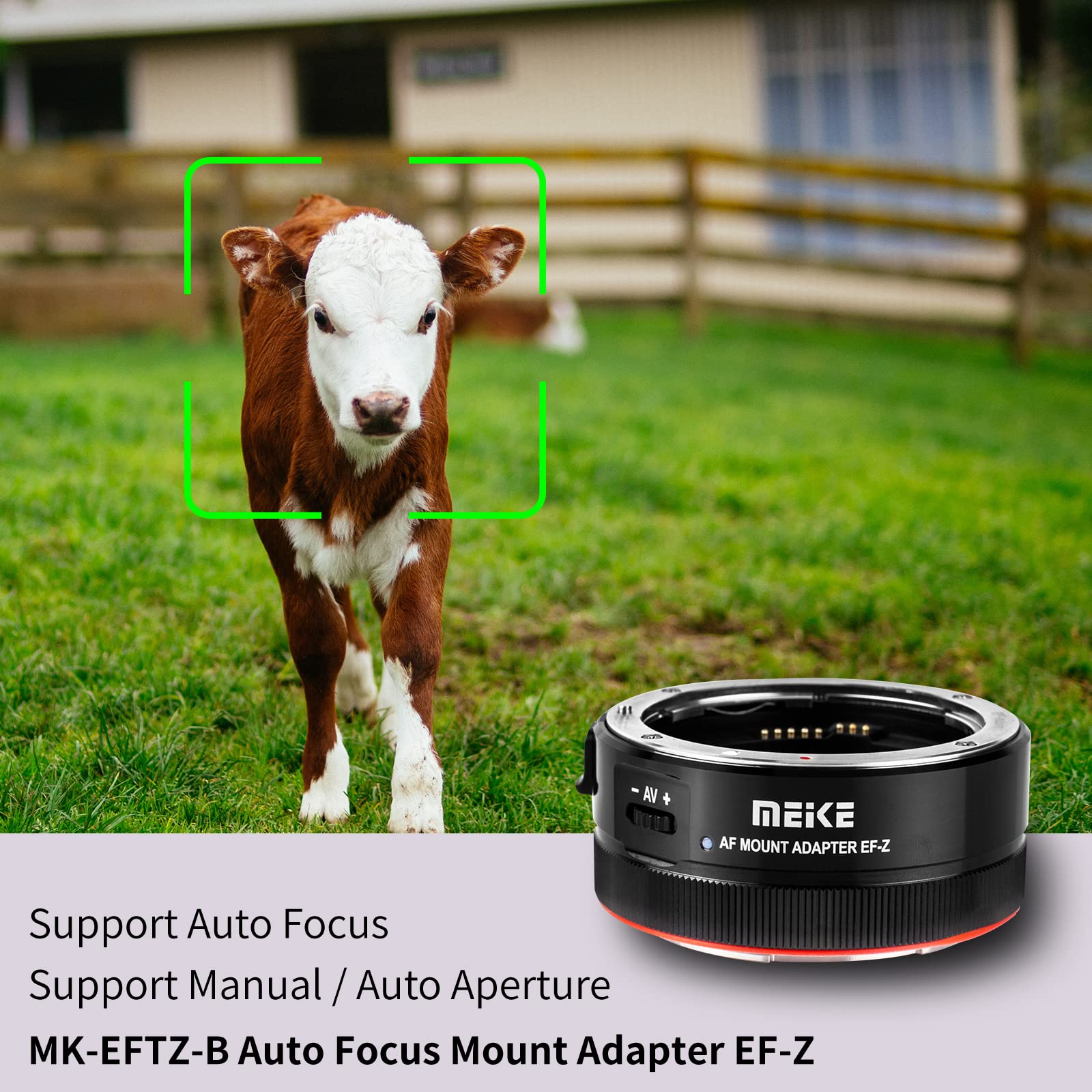 Meike MK-EFTZ Auto-Focus Mount Adapter - Canon EF/EF-S Lens to Nikon Z5 Z6 Z7 Z50 Z6II Z7II Camera Adapter - Perfect for Photography & Videography