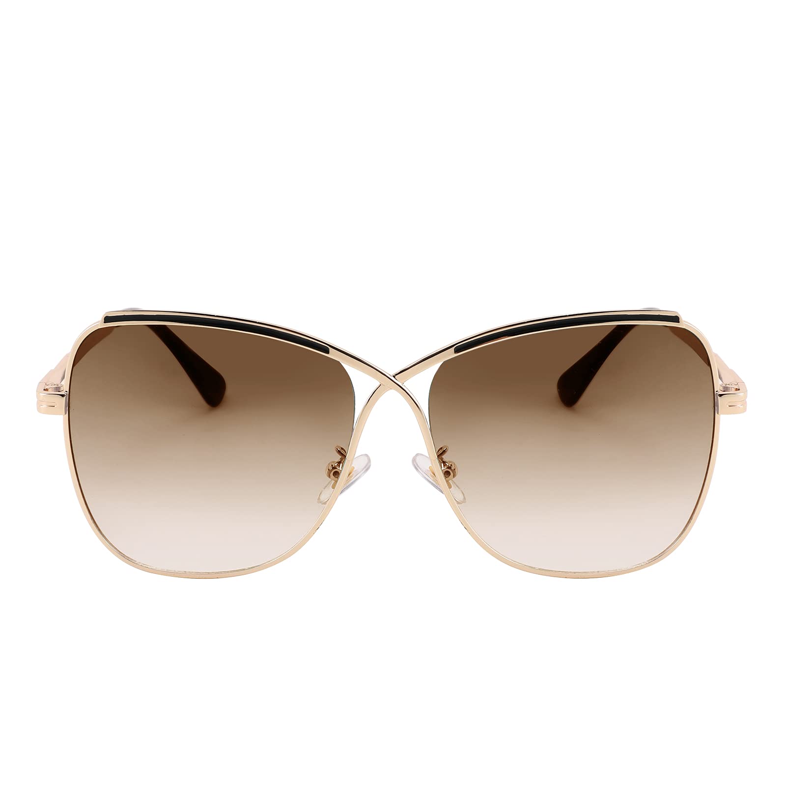 FEISEDY Oversized Classic Pilot Sunglasses UV400 Protection - Trendy X-Shape Design for Women & Men - Perfect for Outdoor Activities, Beach, Driving & Fashion Accessories
