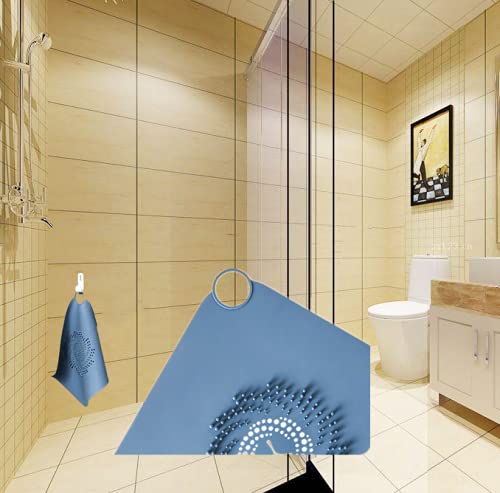 Juliyeh Silicone Shower Hair Catcher - Bath Drain Strainer & Protector for Clog Prevention, Black - Perfect for Bathroom, Sink & Tub Drain Covers