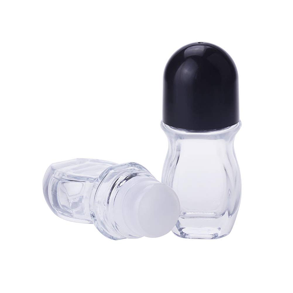 Wresty 2 Pack 30ml (1 Oz) Roll On Glass Bottles for Essential Oils, Perfume & Deodorant - Empty Roller Ball Bottles for Fragrance, Cosmetics & Aromatherapy - Perfect for DIY Blends, Travel & Gift Sets