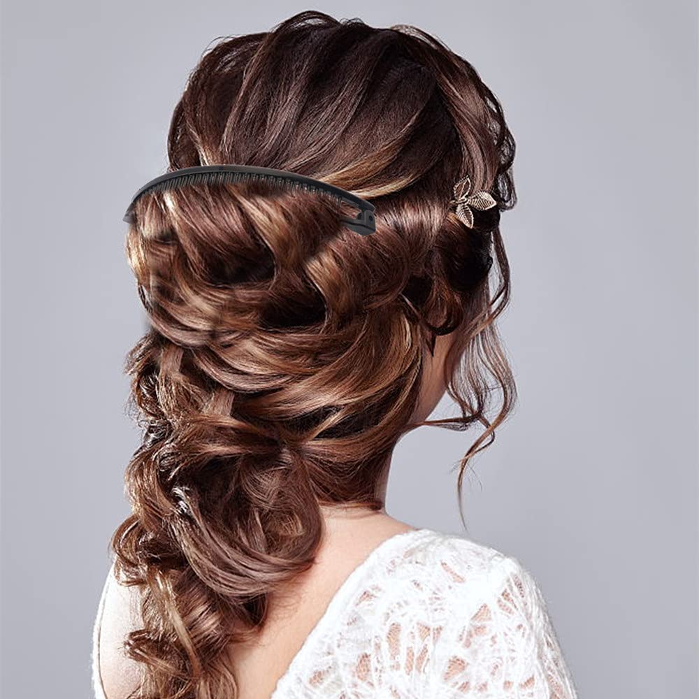 18 Pieces Large Double Comb Fishtail Banana Clips for Thick Hair and Ponytails - Classic Hair Clips for Women and Girls - Perfect for School, Work, Parties and Everyday Styling
