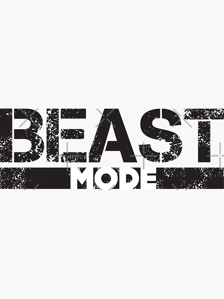 Beast Mode Sticker Pack - Waterproof Vinyl Decals for Hydro Flask Bottles, Laptops, Skateboards & More - Durable Graphic Stickers for Outdoor Gear, Tech Devices & Sports Equipment