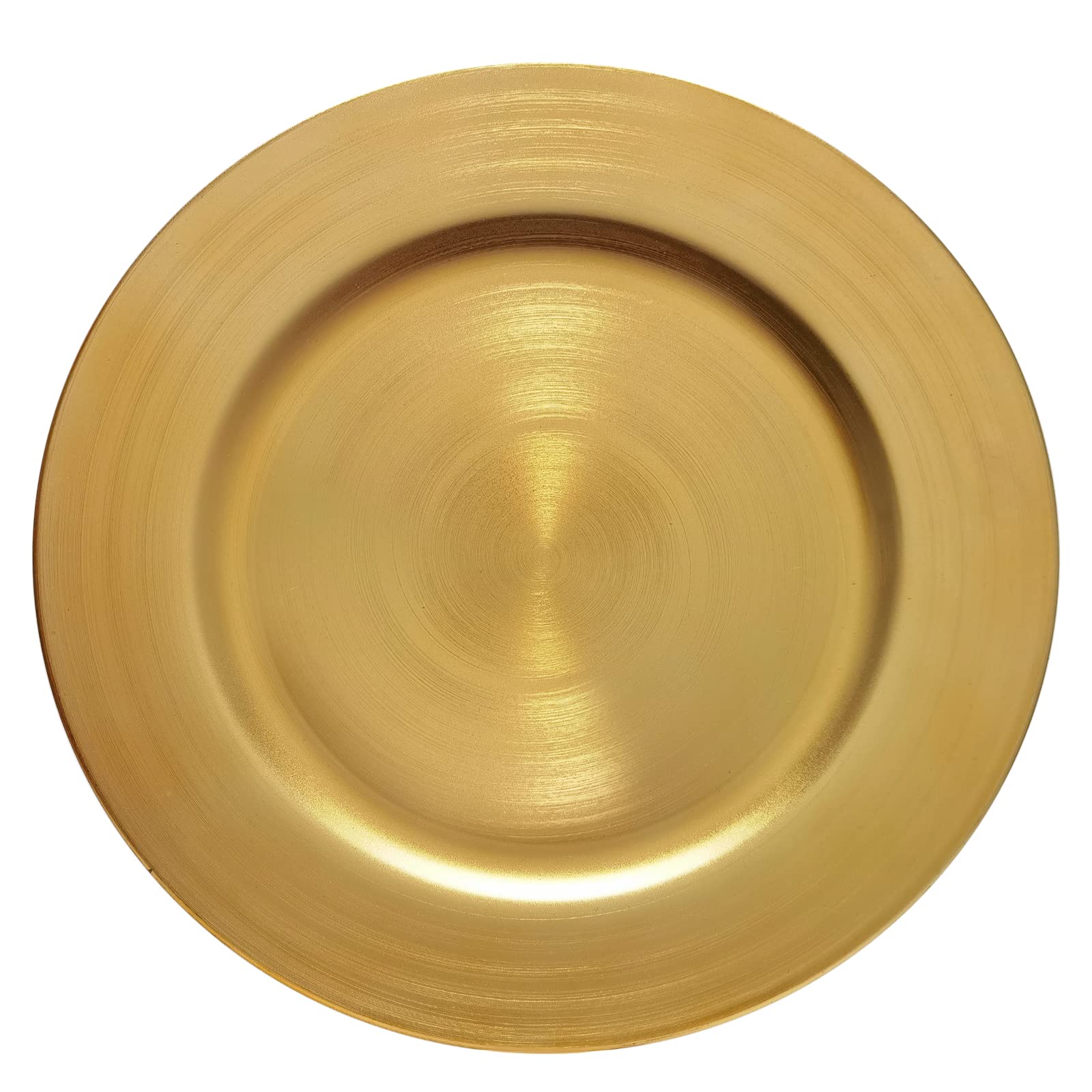 13 Inch Round Plastic Charger Plates Set of 8 - Elegant Gold Metallic Foil Dinner Plates for Wedding, Party, Banquet & Special Events - Perfect for Formal Dining, Buffet Service & Table Decorations