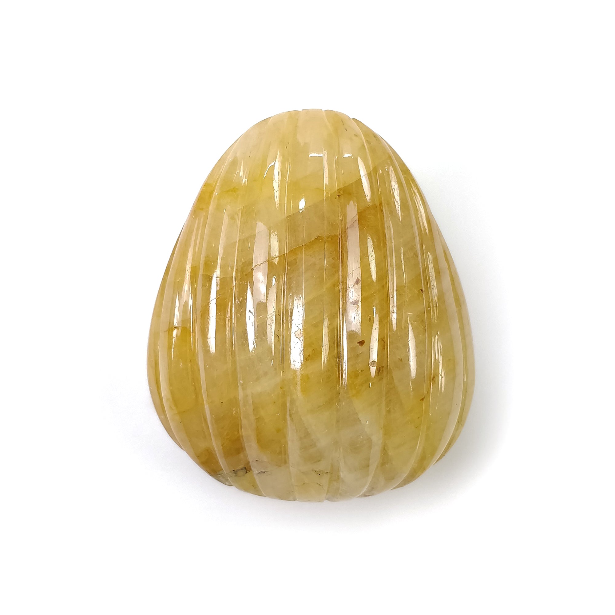 Natural Untreated Burmese Yellow Sapphire Gemstone Carving - 464.60cts, 37x31mm Uneven Shape Pair for Jewelry Making & Collectors | Handcrafted Gemstone Carvings for Rings, Pendants & Luxury Gifts