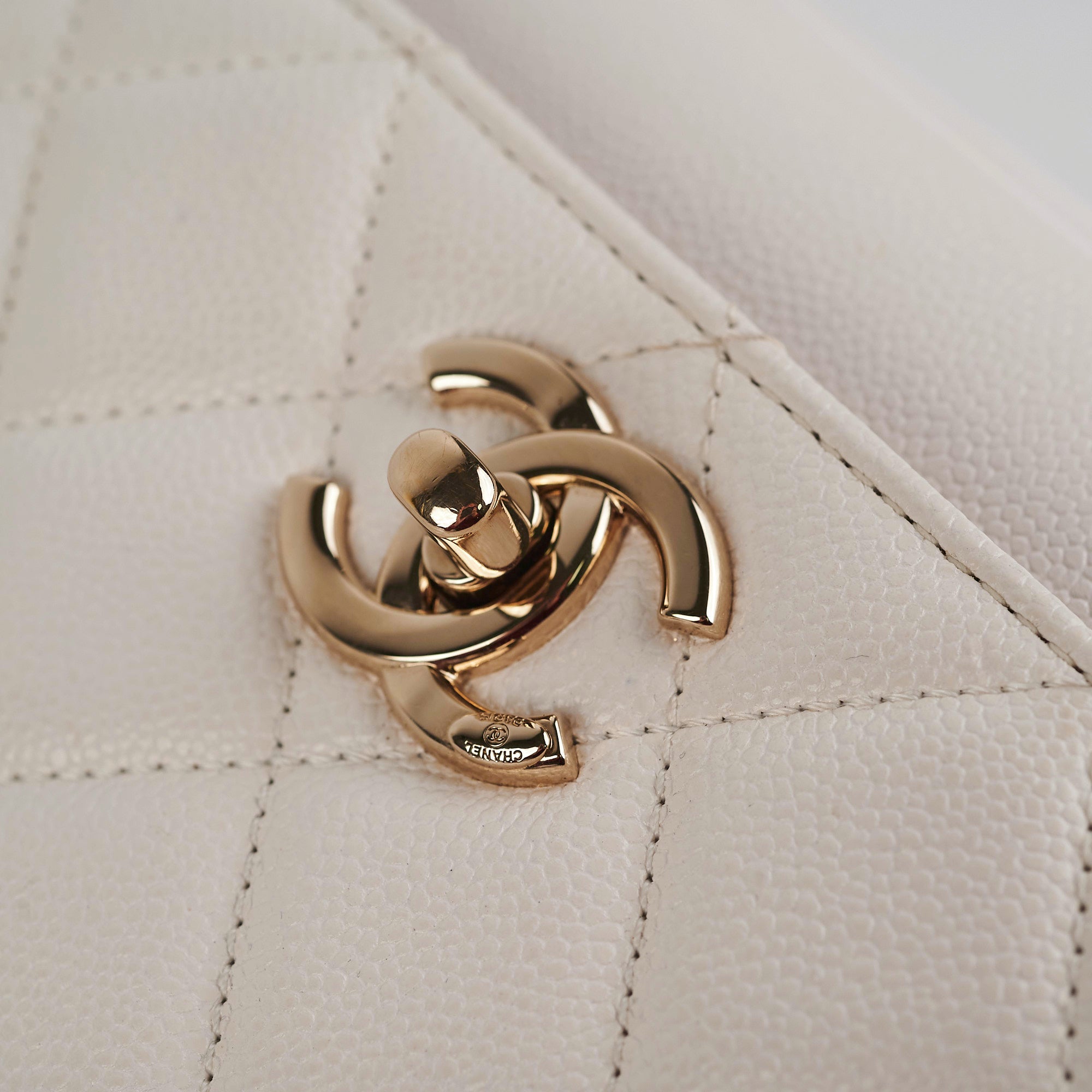 Chanel Business Affinity Small Crossbody Bag in White Caviar Leather - Elegant Luxury Handbag for Women, Perfect for Work, Office & Evening Events