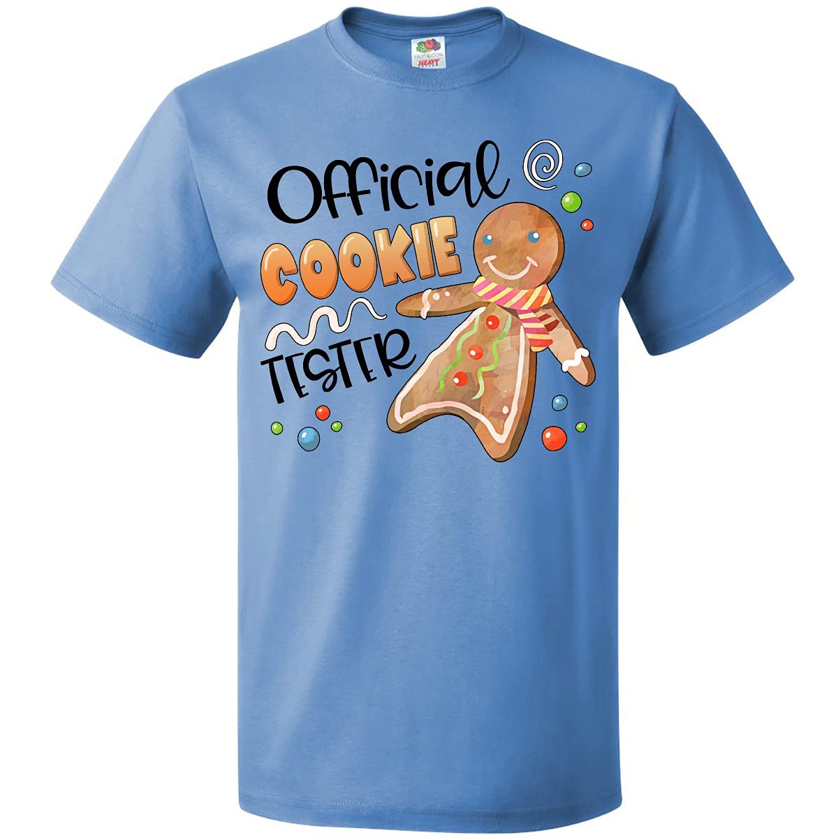 Inktastic Official Cookie Tester Cute Gingerbread Graphic T-Shirt - Funny Christmas Baking Tee for Women & Men - Perfect for Holiday Parties, Cookie Exchanges & Festive Family Gatherings