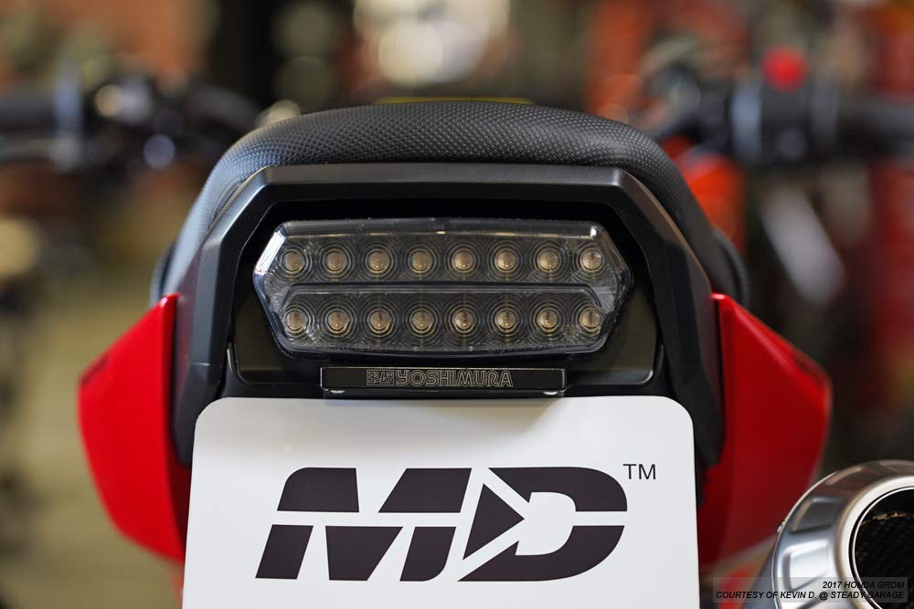Smoke Lens Sequential LED Tail Lights for Honda Grom 125 (2014-2020) - Upgrade Your Bike's Style & Visibility for Night Riding