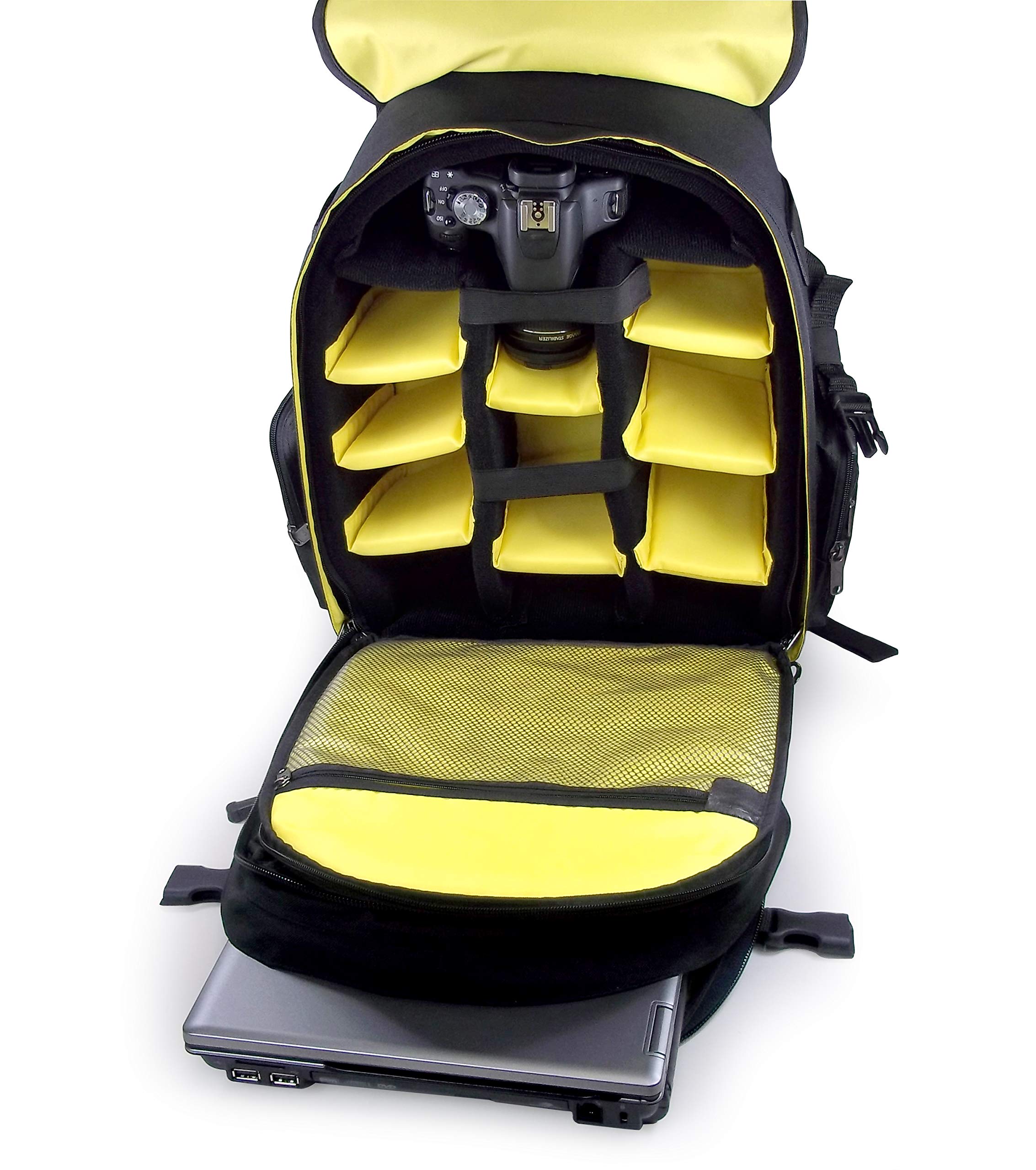 ACPRO1900 Professional Camera Backpack - Waterproof Padded Laptop Compartment with Rain Cover & Adjustable Straps - Durable Equipment Bag for DSLR Cameras, Laptops & Accessories - Perfect for Travel, Photography & Outdoor Adventures