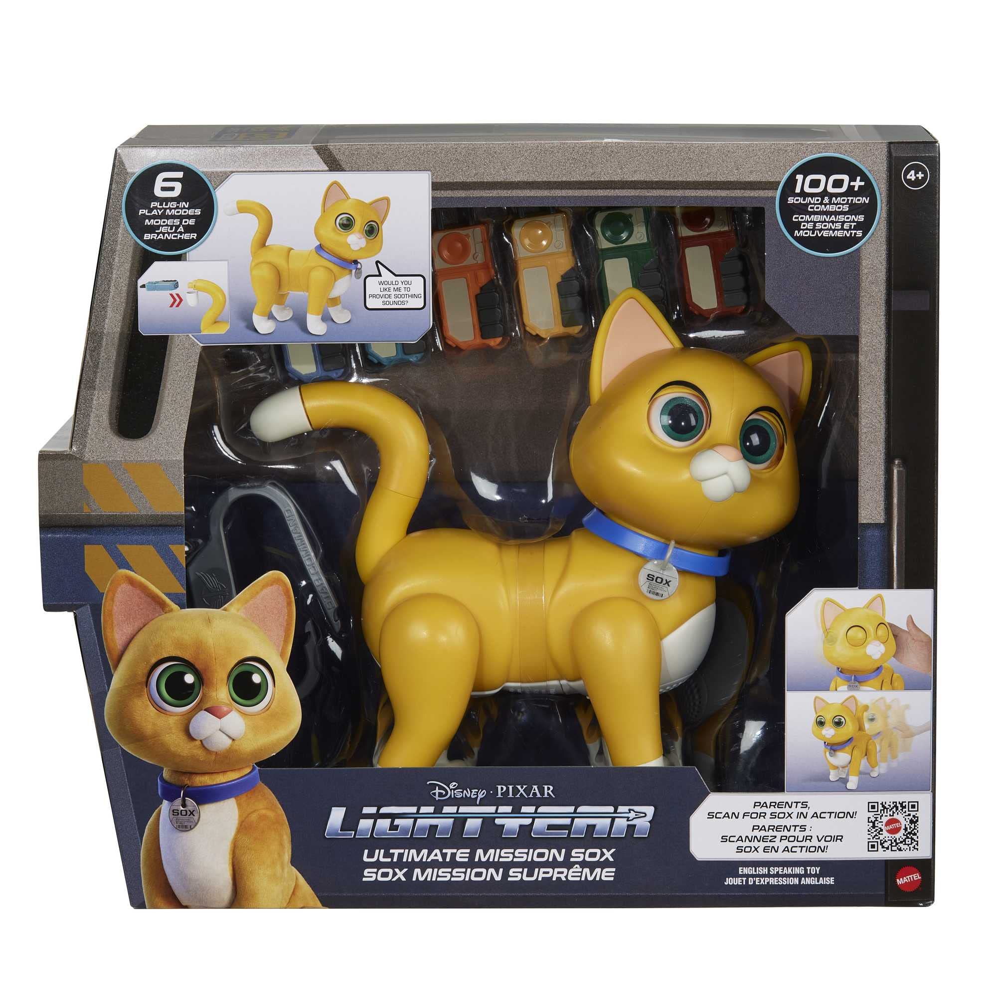 Disney Pixar Lightyear Sox Interactive Talking Robot Cat Toy with Sound & Motion - Movie Accurate Companion for Kids Ages 4+ | Perfect Gift for Birthday & Space Adventure Play