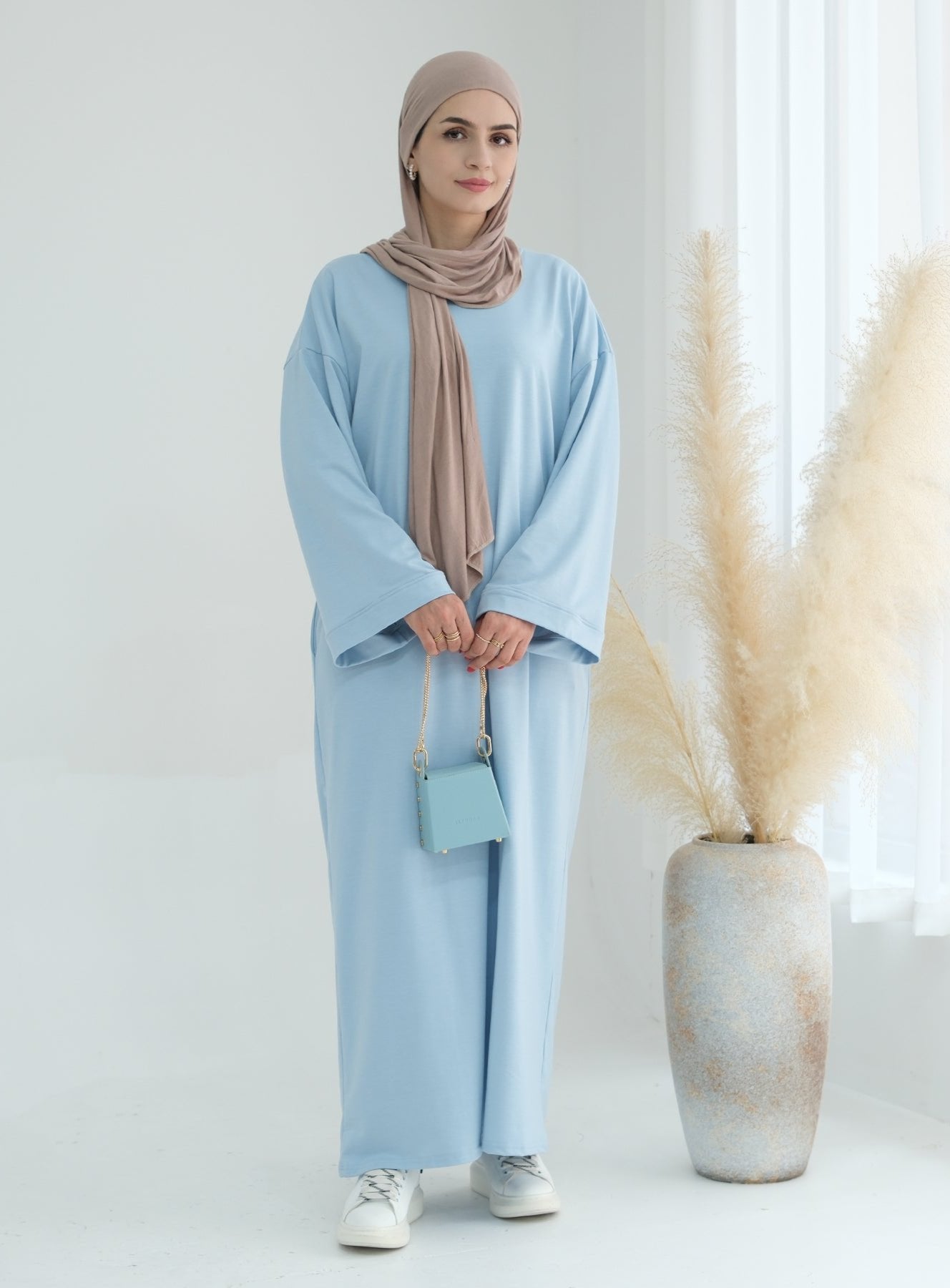 Ava Knit Maxi Dress for Women - Soft & Comfortable Long Flowy Dress in Blue | Perfect for Summer, Beach, Parties & Casual Wear